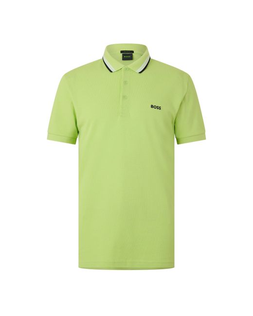 Boss Green Paddy Polo Shirt With Contrast Tipping for men