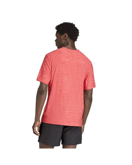 Adidas Pink Train Essentials Stretch Training T-Shirt for men