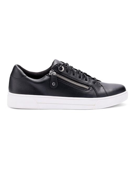 Hotter Black Leonie Wide Trainers