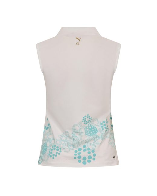 PUMA White Golf Sl 1/2 Zip Graphic