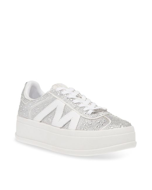 Steve Madden White Low Top Platform Sneakers