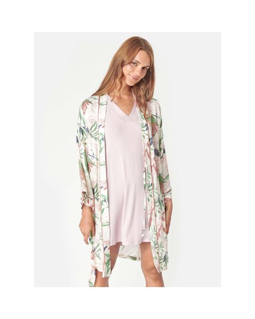 CCDK White Kimono Dressing Gown