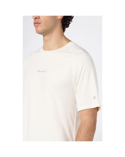 Champion White Short Sleeve Performance Gym Top for men