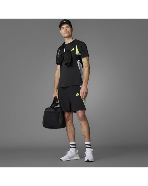 Adidas Black Climacool Colorblock Shorts for men