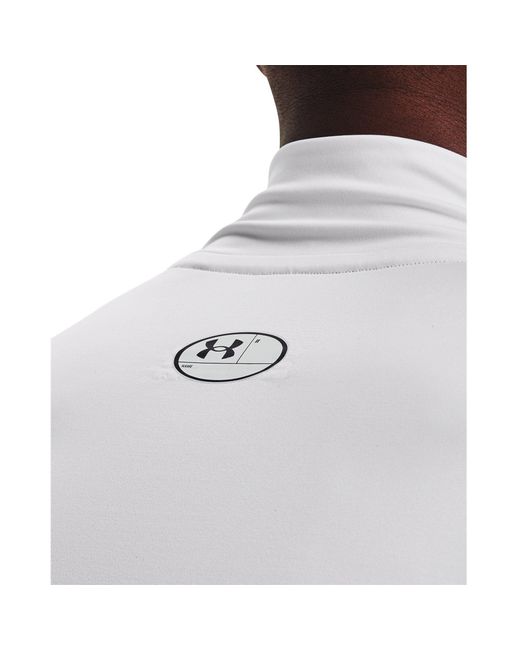 Under Armour White Heatgear Mock Long Sleeve for men
