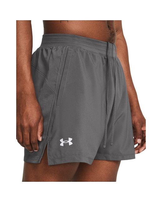 Under Armour Gray Ua Launch 5In Shorts for men