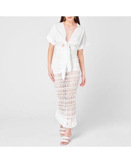 JBQ White Chiara Linen Top