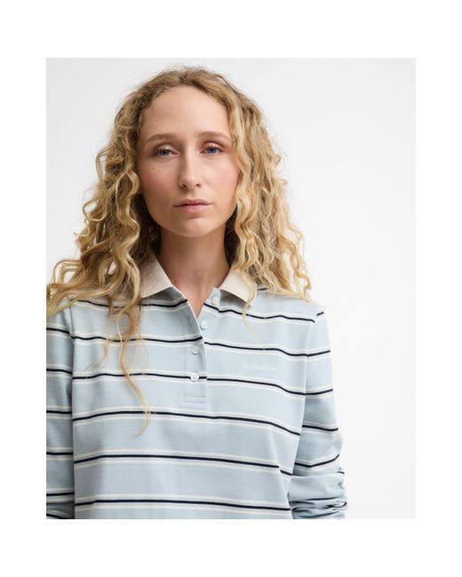 Barbour Blue Rugby Polo Shirt