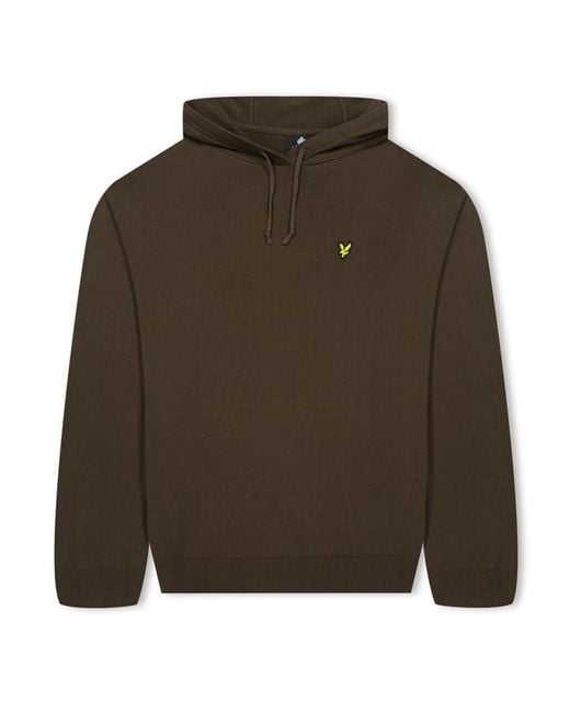 Lyle & Scott Green Lyle Knitted Hoodie Sn99 for men