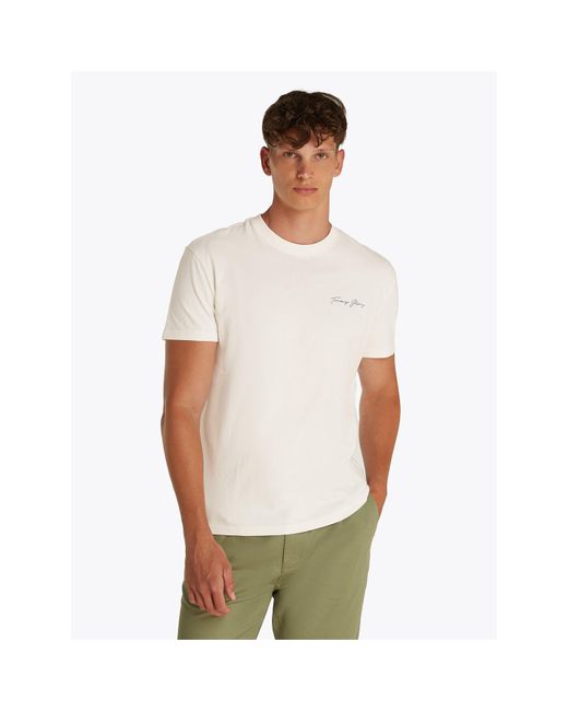 Tommy Hilfiger White Tjm Signature Sailing Short Sleeve T-Shirt for men
