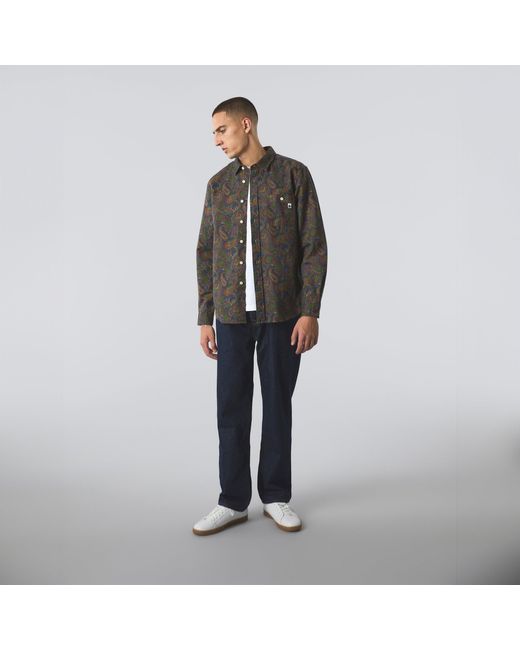 Pretty Green Green Pg 15th Paisleyshirt Sn44 for men