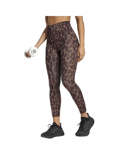 Adidas Brown Performance Gym Legging
