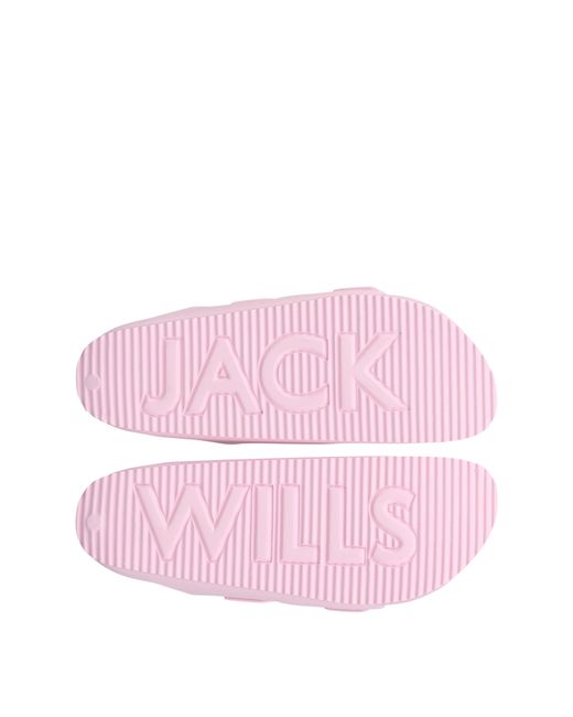 Jack Wills Pink Two Strap Sandals