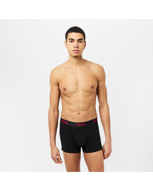 Lonsdale Black Trunk Shorts 2 Pack for men
