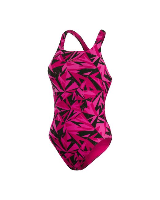 Speedo Pink Hyperboom Model One Piece Swimsuit