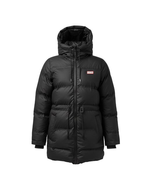 Hunter Black Sonic Waterproof Short Puffer Jacket