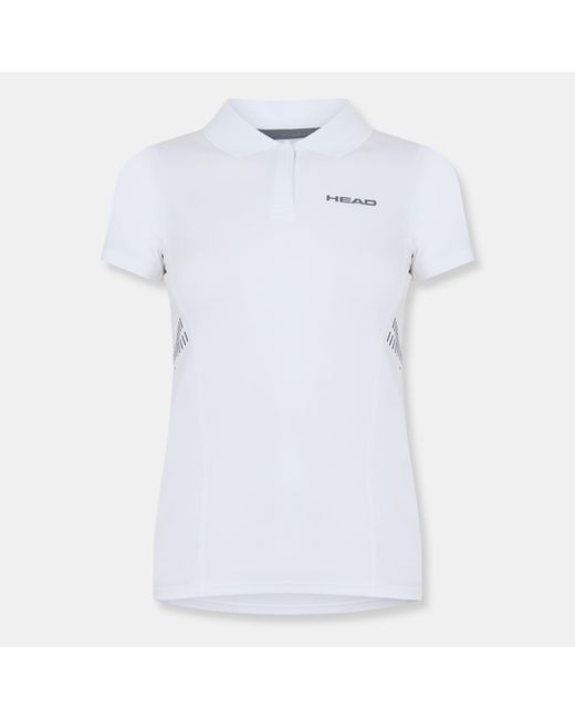 Head White Club Technical Short Sleeve Performance Polo Shirt