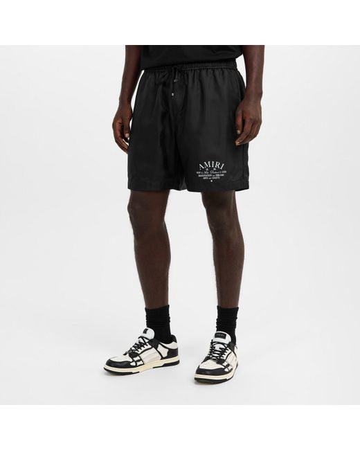 Amiri Blue Art Dstrt Woven Tracksuit Shorts for men