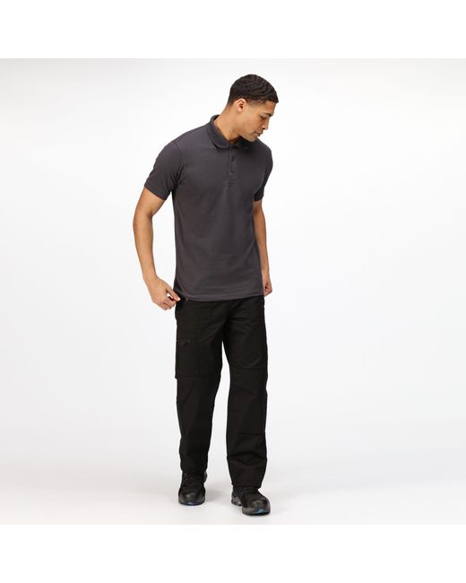 Regatta Black Pro Action Workwear Trousers (Short Leg) for men