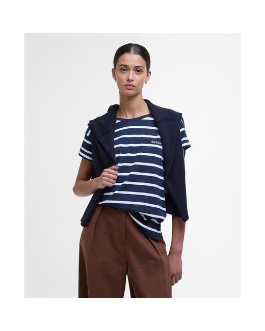Barbour Blue Otterburn Stripe T-Shirt