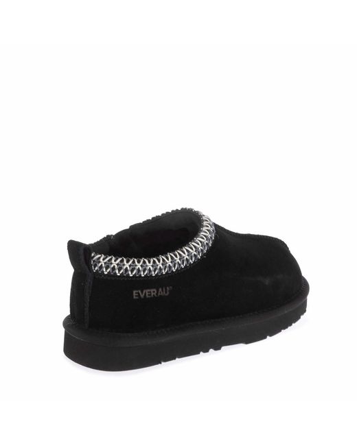 EVER AU Black Wigeon Leather Slippers