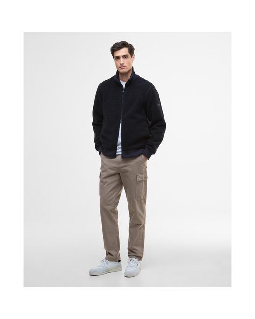 Barbour Blue Dinstone Fleece Long Sleeve Teddy Coat for men