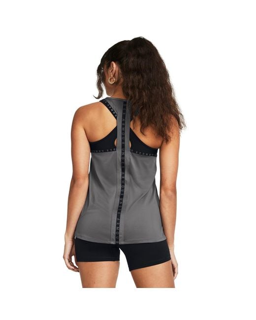 Under Armour Gray Ua Knockout Mesh Back Tank