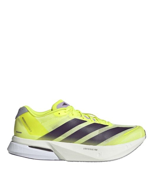 Adidas Yellow Adizero Boston 13 Road Running Shoes for men