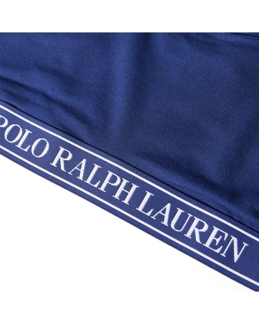 Polo Ralph Lauren Blue Cotton Non-Wired Scoop Bralette
