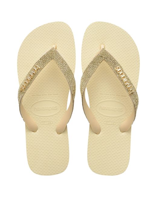 Havaianas Metallic Top Glow Flip Flops