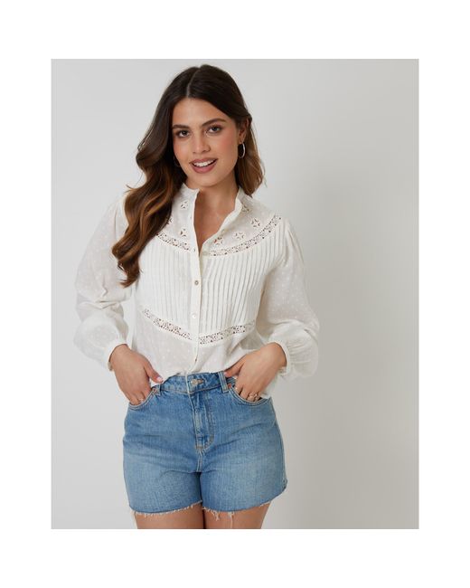 Threadbare Gray Rani Boho Short-Sleeve Blouse