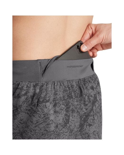 Under Armour Gray Launch Pro Printed Performance Running Shorts for men
