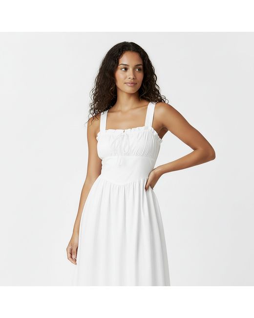 Jack Wills White Midi Tea Dress