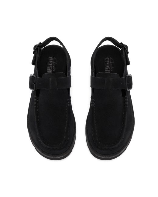 Clarks Black Flat Sandals
