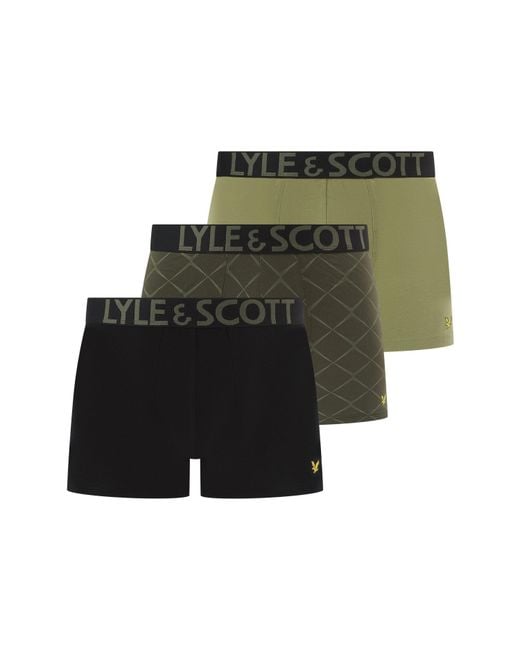 Lyle & Scott Green Lyle Lucian 3Pk for men