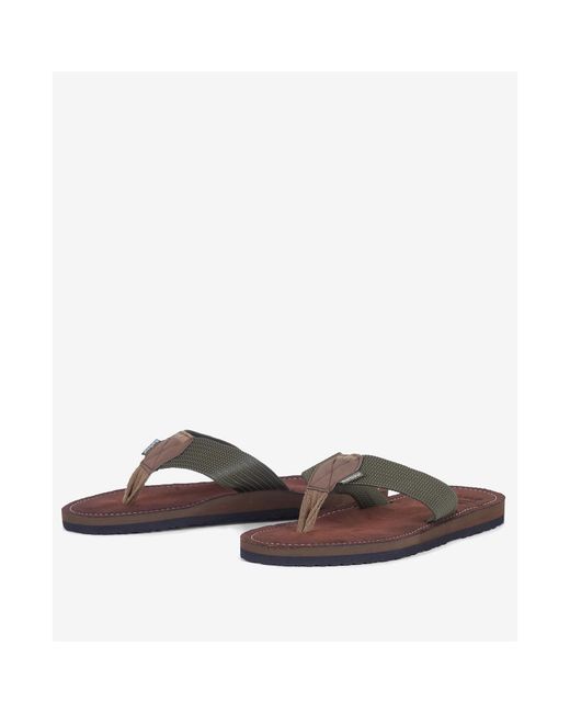 Barbour Brown Toeman Beach Sandal for men