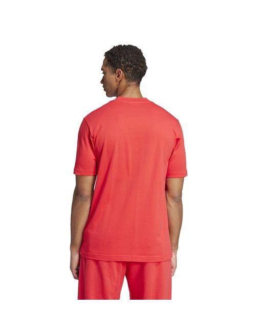 Adidas Red Essentials Big Logo T-shirt for men