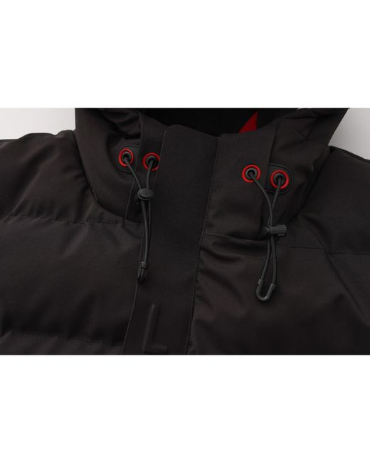 Loyalti Black Phantom Hooded Long Sleeve Synthetic Fill Short Puffer Jacket for men