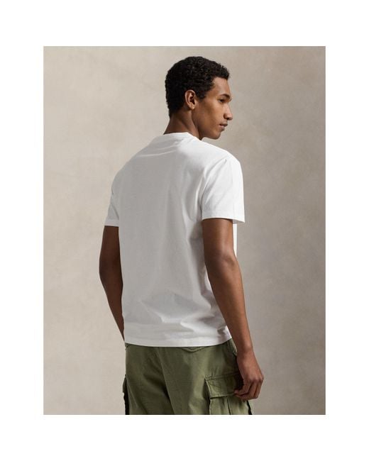 Polo Ralph Lauren White Logo Regular Fit T-Shirt for men