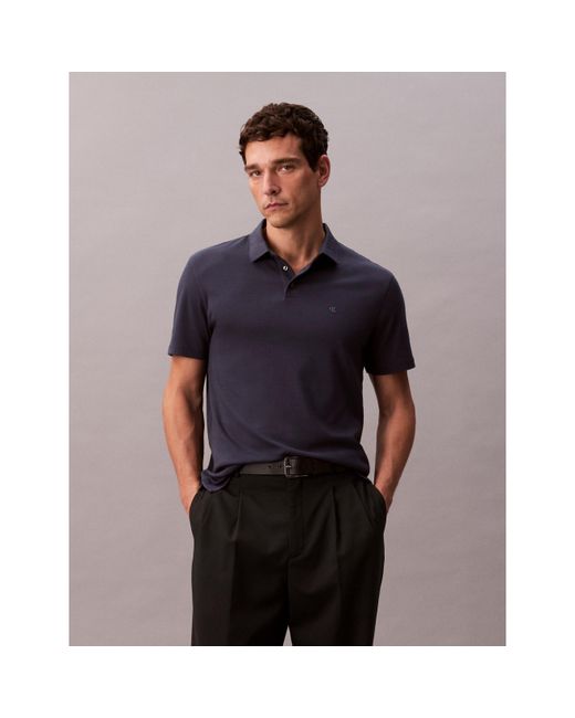 Calvin Klein Gray Short Sleeve Polo Shirt for men