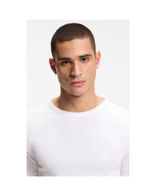 HUGO White Tshirtrn 2P Rib for men