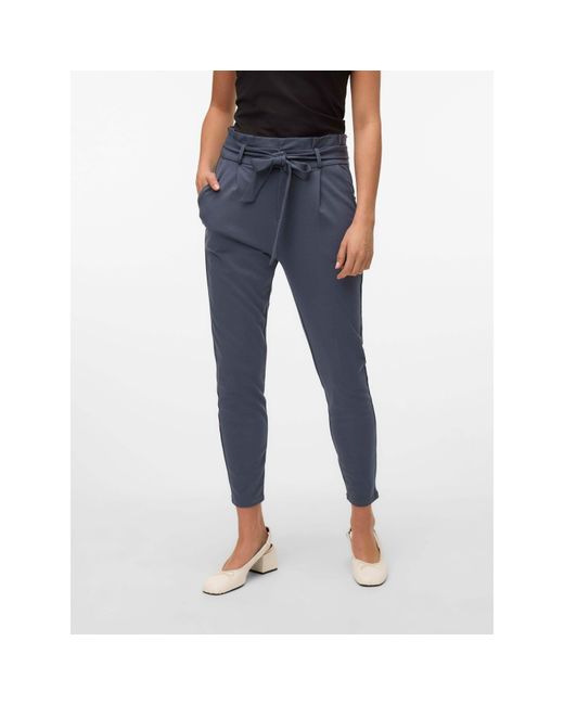 Vero Moda Blue Eva High-Waisted Trousers