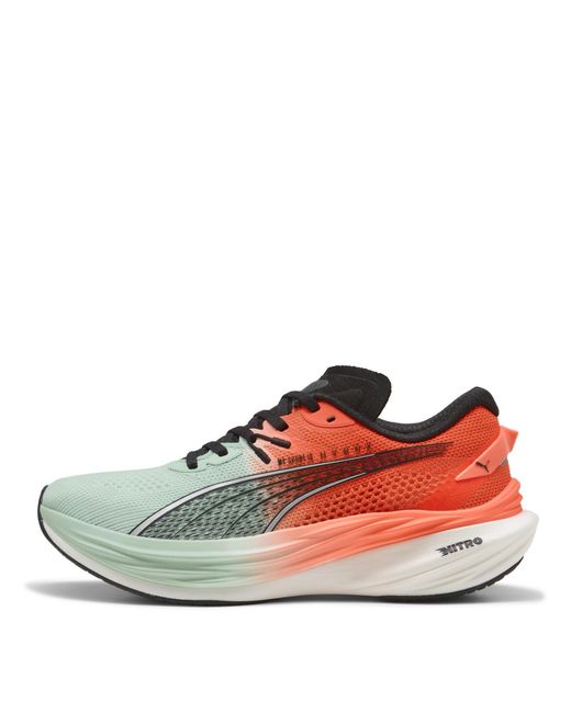 PUMA Green Deviate Nitro 3 Fade Road Running Shoes
