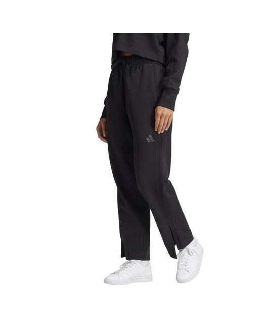 Adidas Black Open Ankle Jersey Joggers