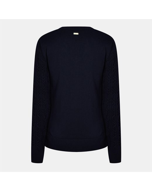 Barbour Blue Hampton V-Neck Knit