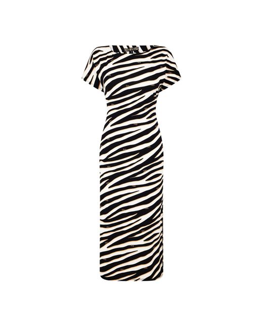Biba Multicolor Tie Front Jersey Dress