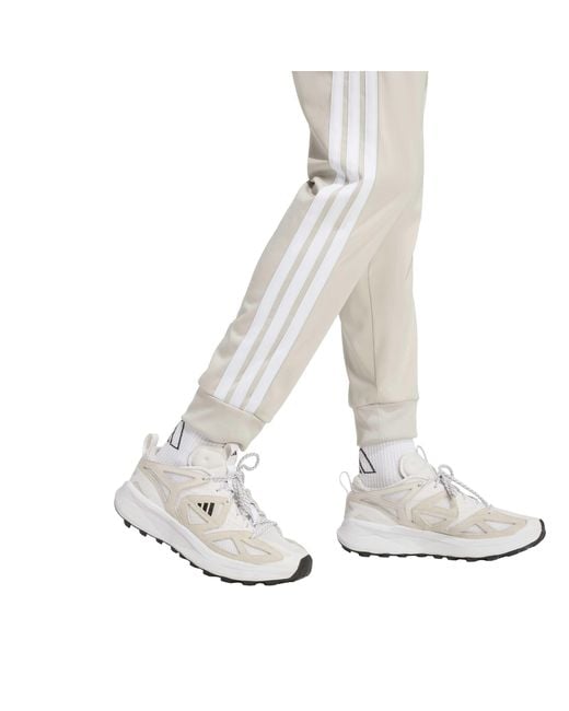 Adidas Gray 3-Stripes Tricot Tapered Joggers for men