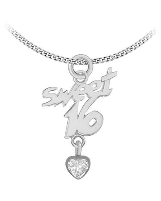 Be You Metallic Sterling 'sweet 16' Necklace
