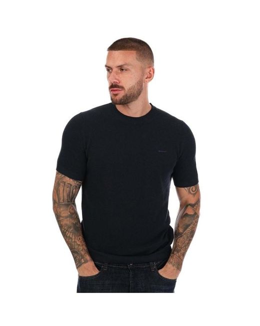 Gant Black Pique T-shirt for men