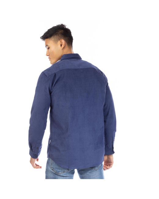 Peter Werth Blue W Douglas Long Sleeve Shirt for men